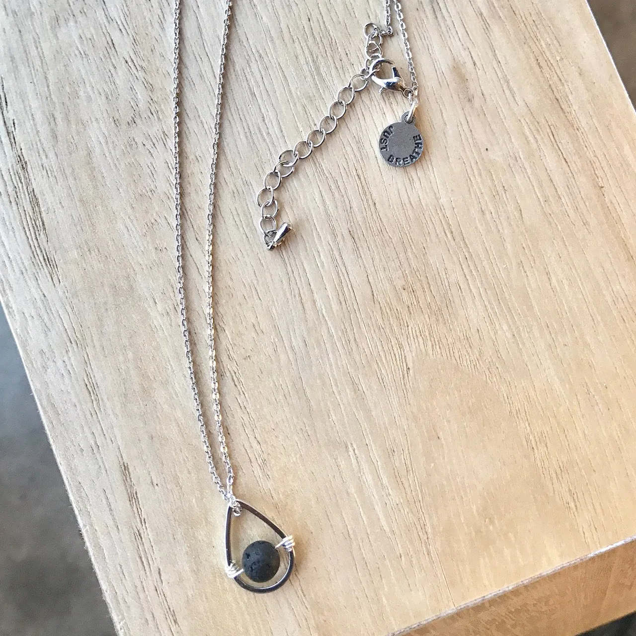 Silver Lava Drop Necklace