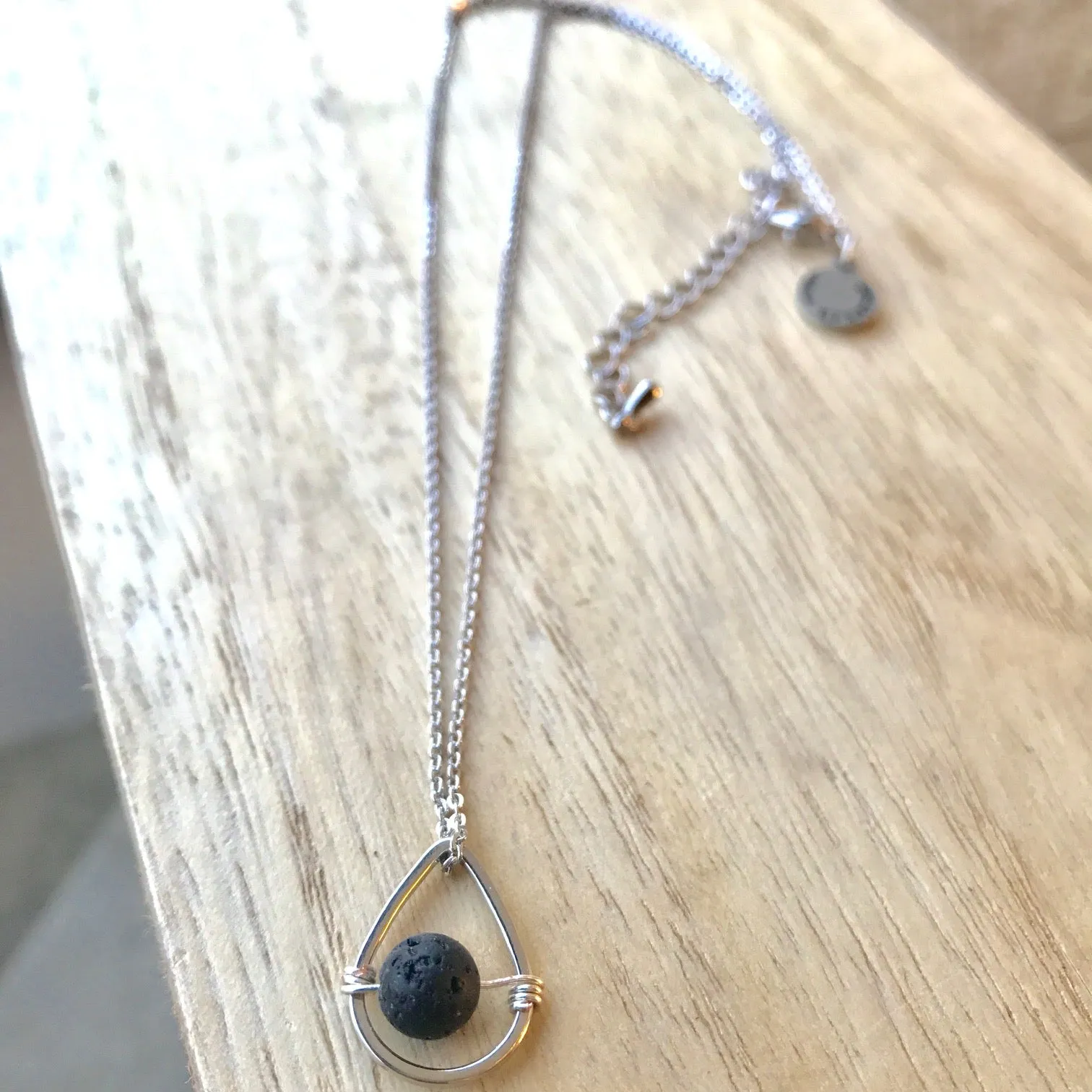 Silver Lava Drop Necklace