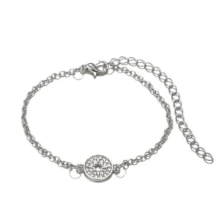 Silver Sparkle of Love Nub 5PC Bracelets