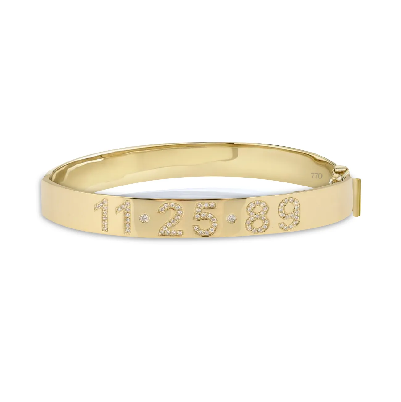 Slim Diamond Personalized Bangle