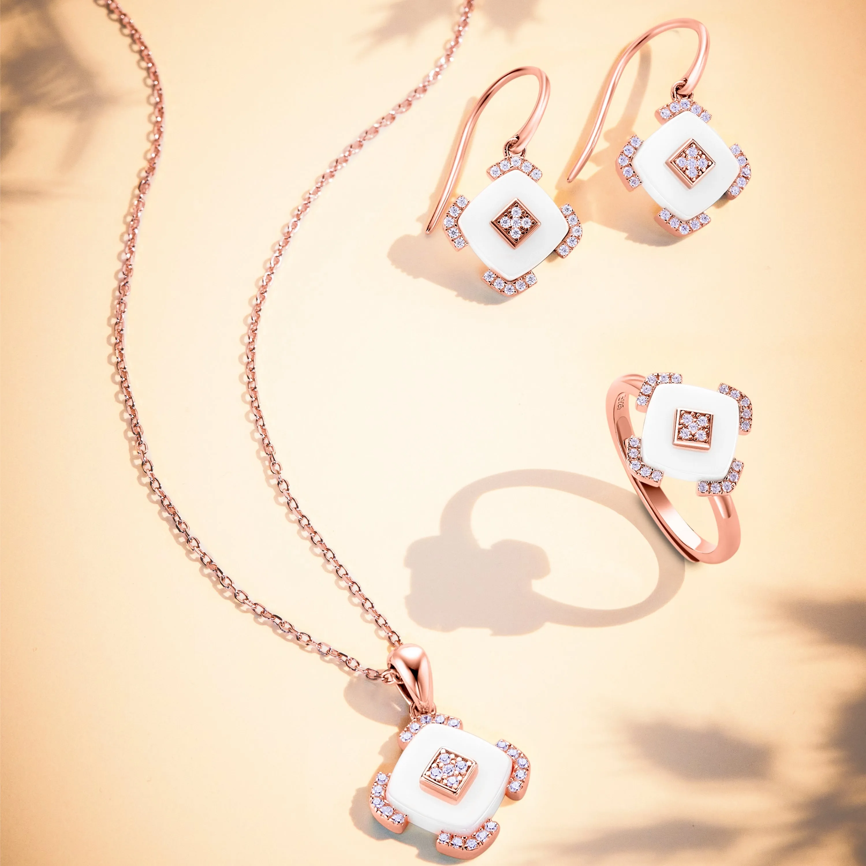 SQUARE CERAMIC NECKLACE