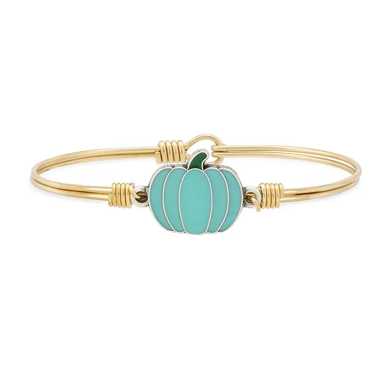 Teal Pumpkin Bangle Bracelet