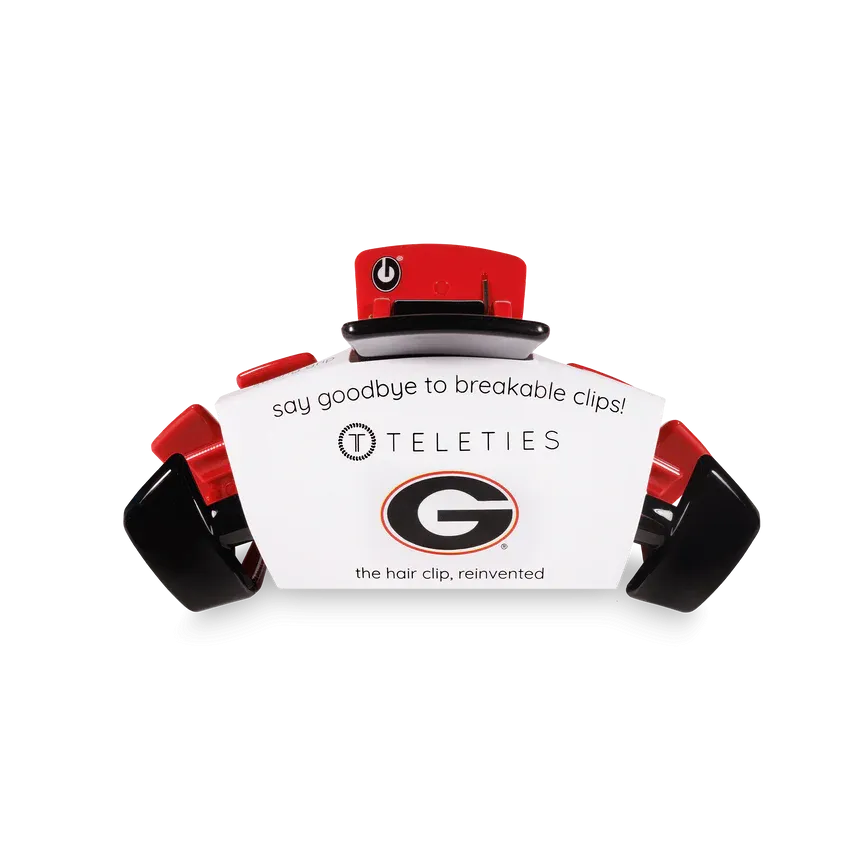 TELETIES - University of Georgia Medium Hair Clip