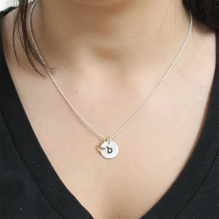 Typewriter Initial Necklace