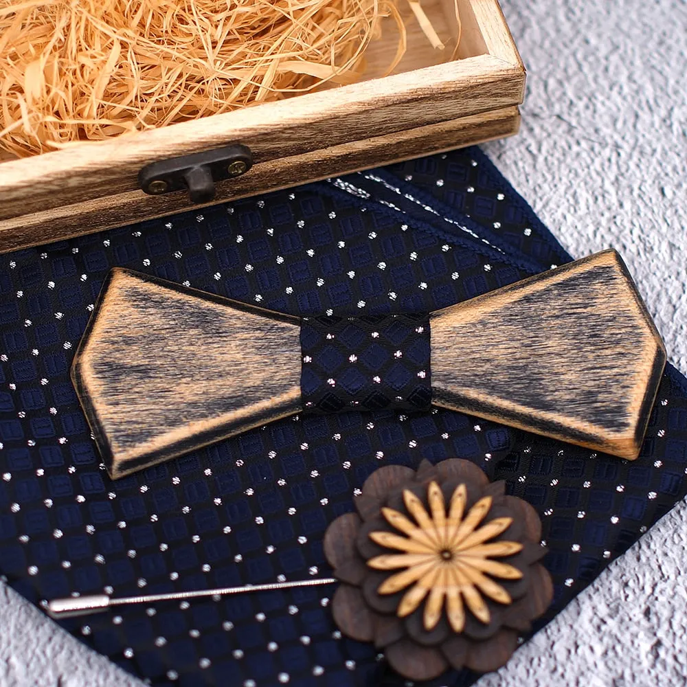 Vantage Wooden Bow Tie Set