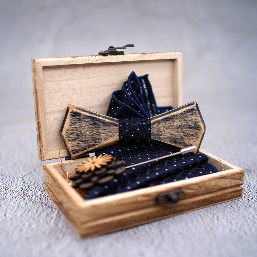 Vantage Wooden Bow Tie Set