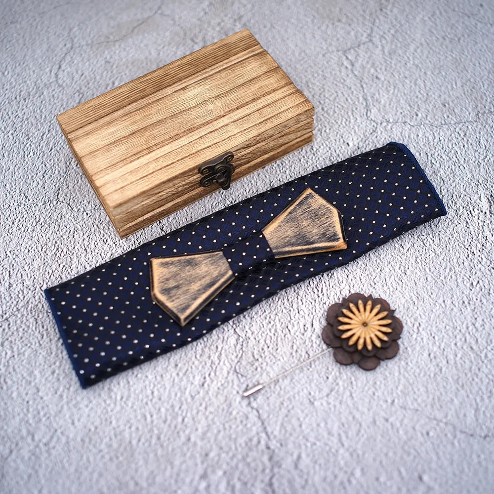 Vantage Wooden Bow Tie Set