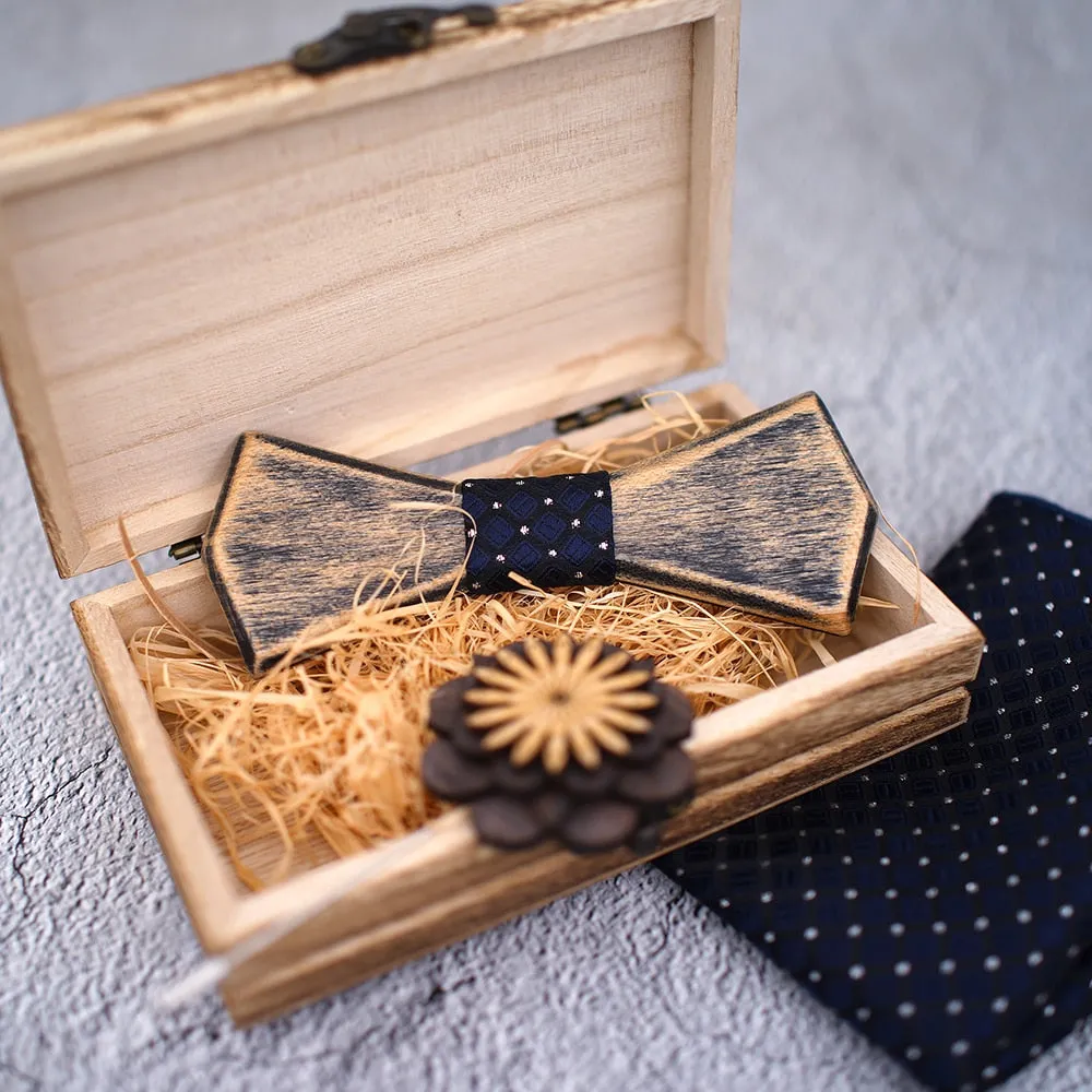 Vantage Wooden Bow Tie Set