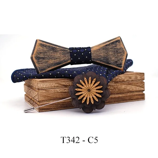 Vantage Wooden Bow Tie Set