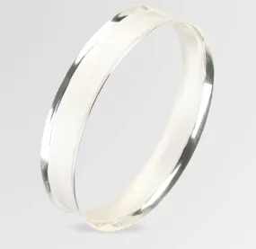 Voyage silver bangle | narrow