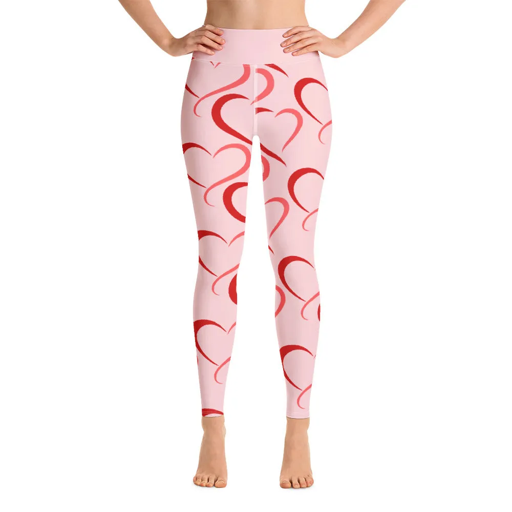 Yoga Leggings Heart Rings