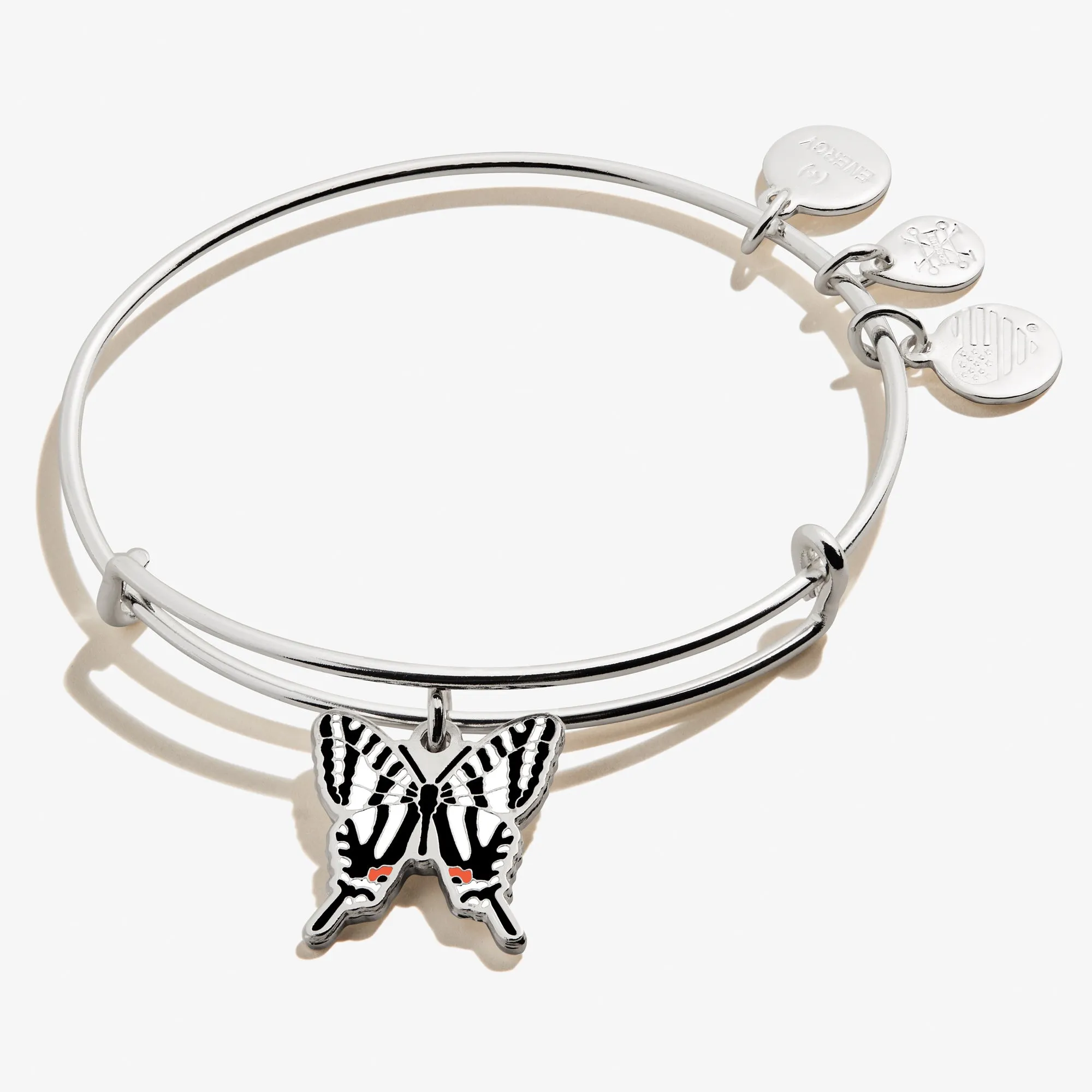 Zebra Swallowtail Butterfly Charm Bangle